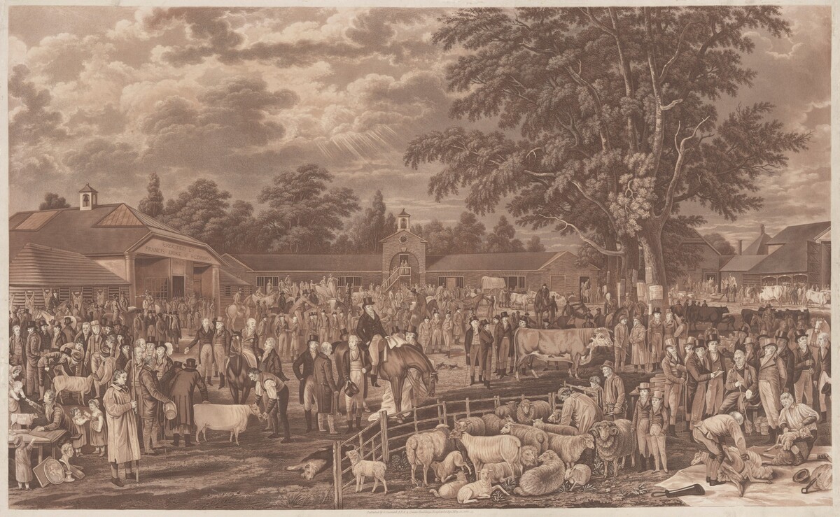 Wobourn Sheepshearing by George Garrard, M. N. Bate, Joseph Constantine Stadler, and Thomas Morris