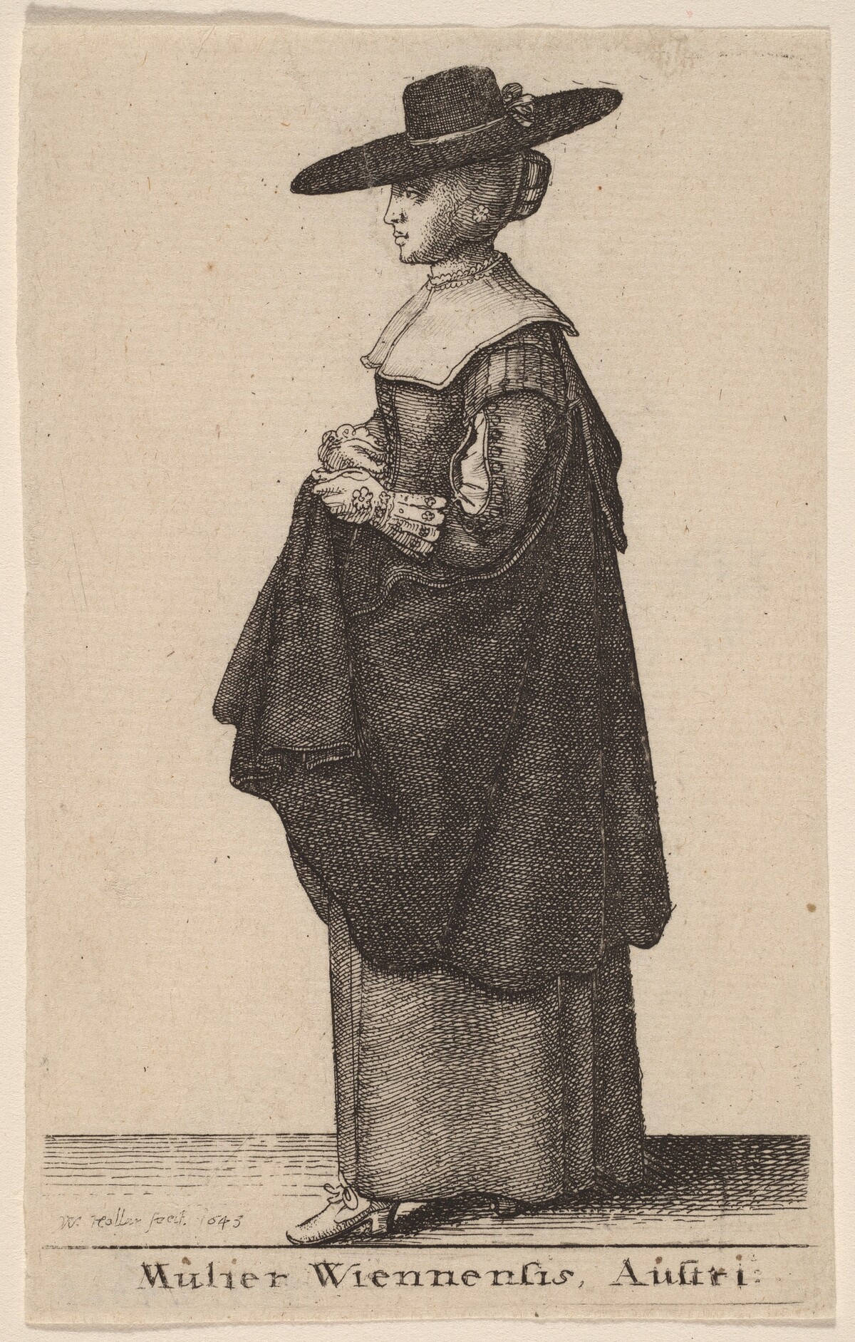 Mulier Wiennensis Austri by Wenceslaus Hollar