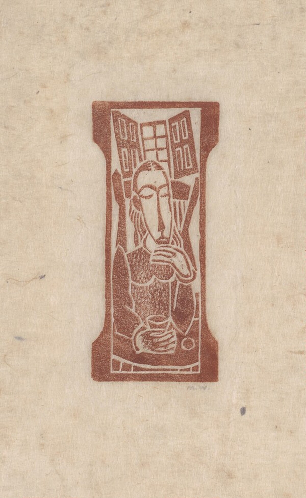 Woman Seated at Table by Max Weber