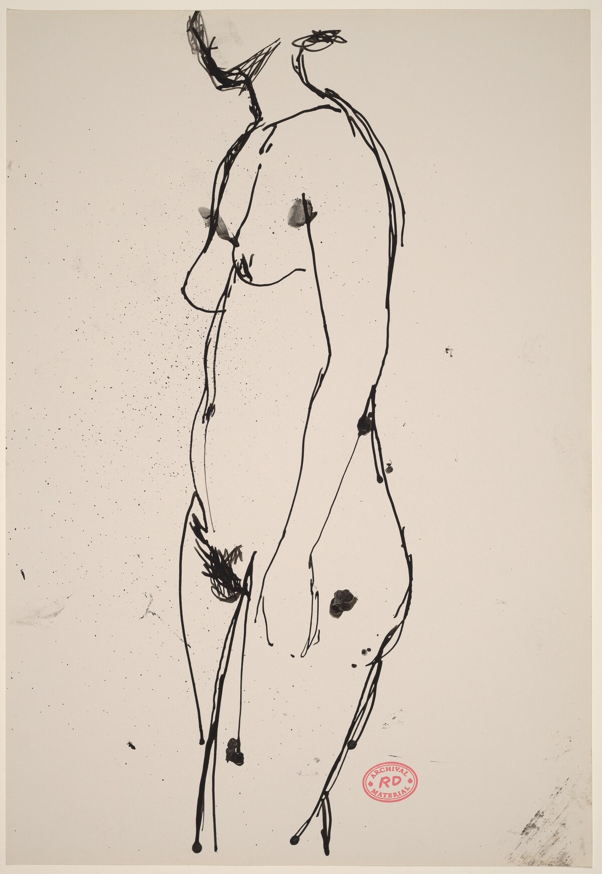 Untitled [standing female nude turned left] by Richard Diebenkorn