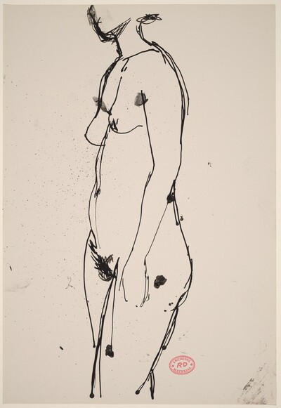 Untitled [standing female nude turned left]