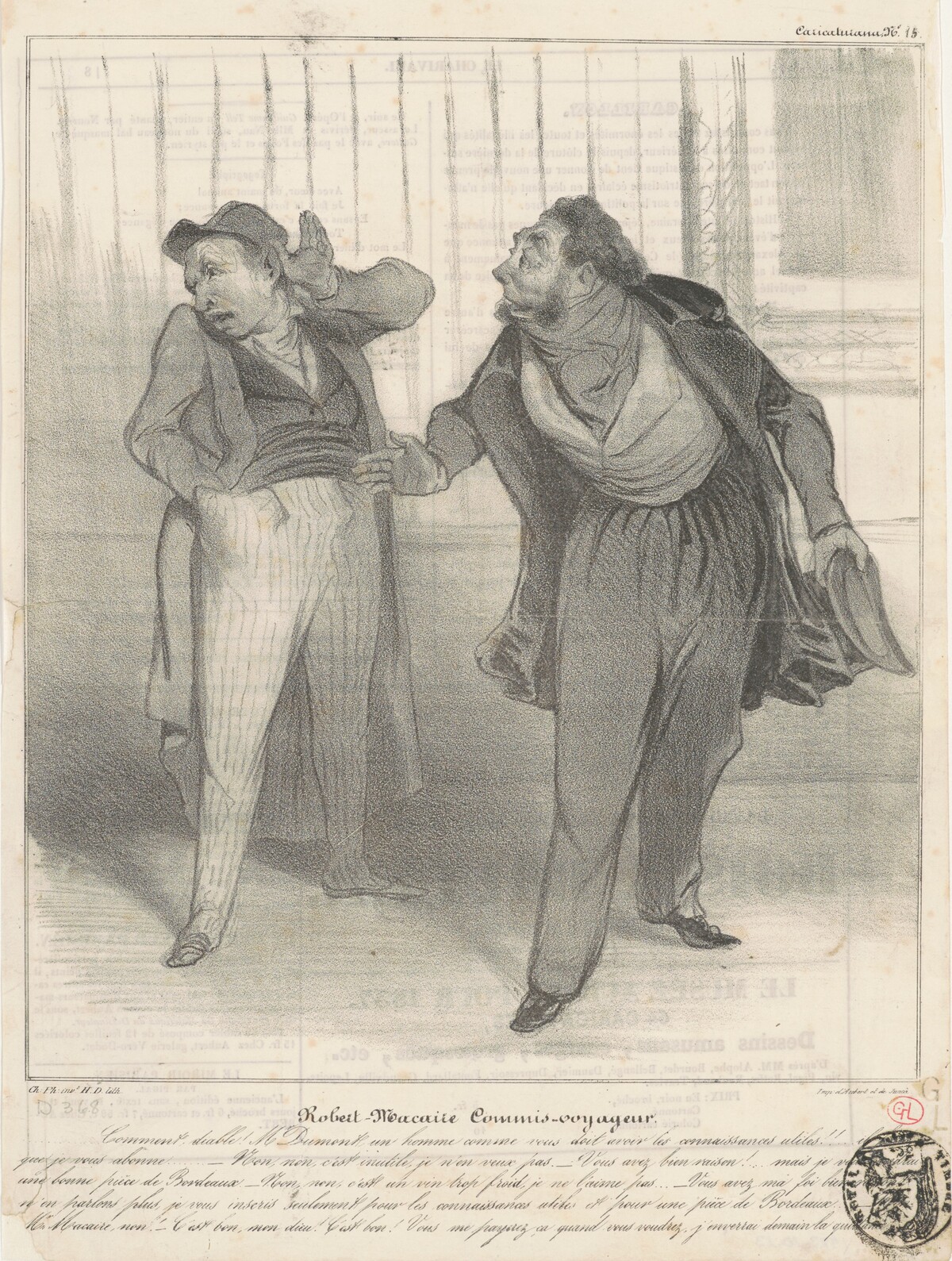 Robert Macaire commis-voyageur by Honoré Daumier