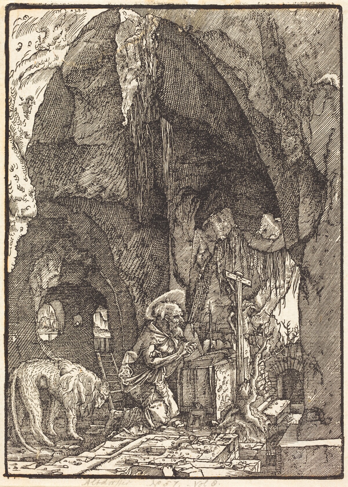 Saint Jerome in a Cave by Albrecht Altdorfer