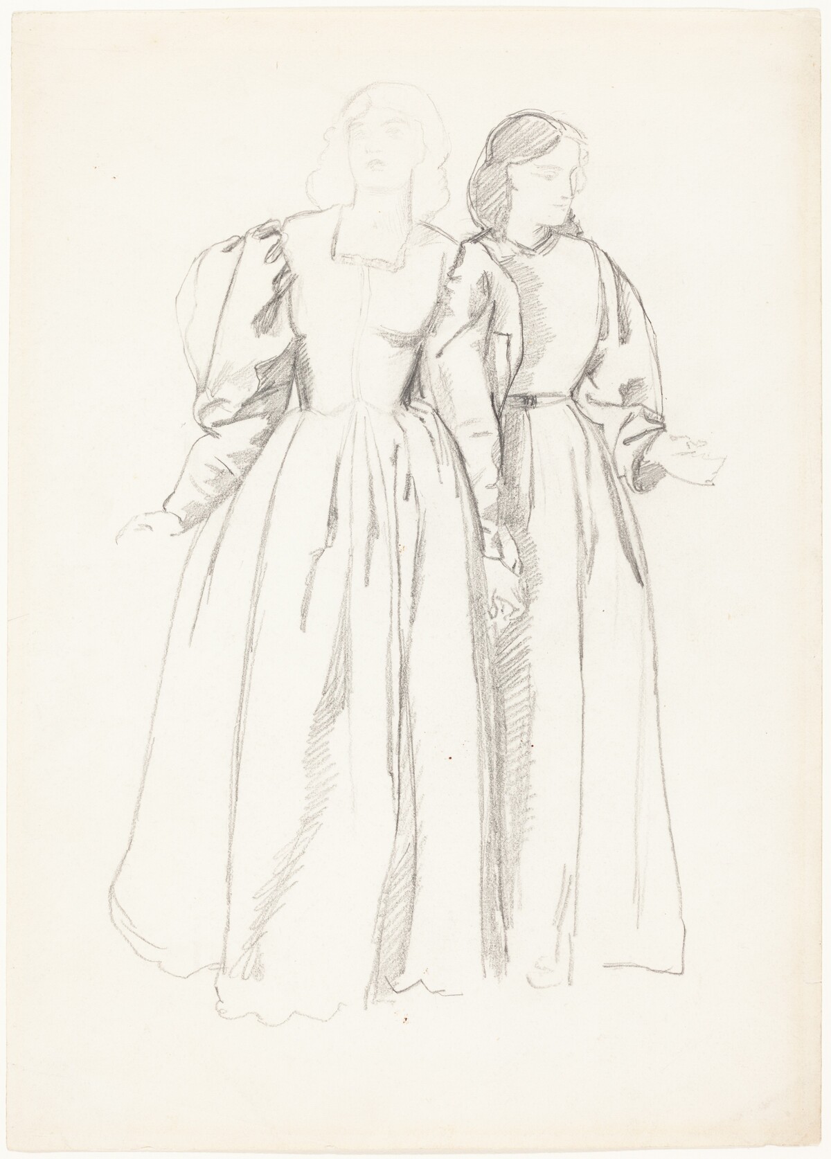 Study of Two Young Women [recto] by Valentine Cameron Prinsep