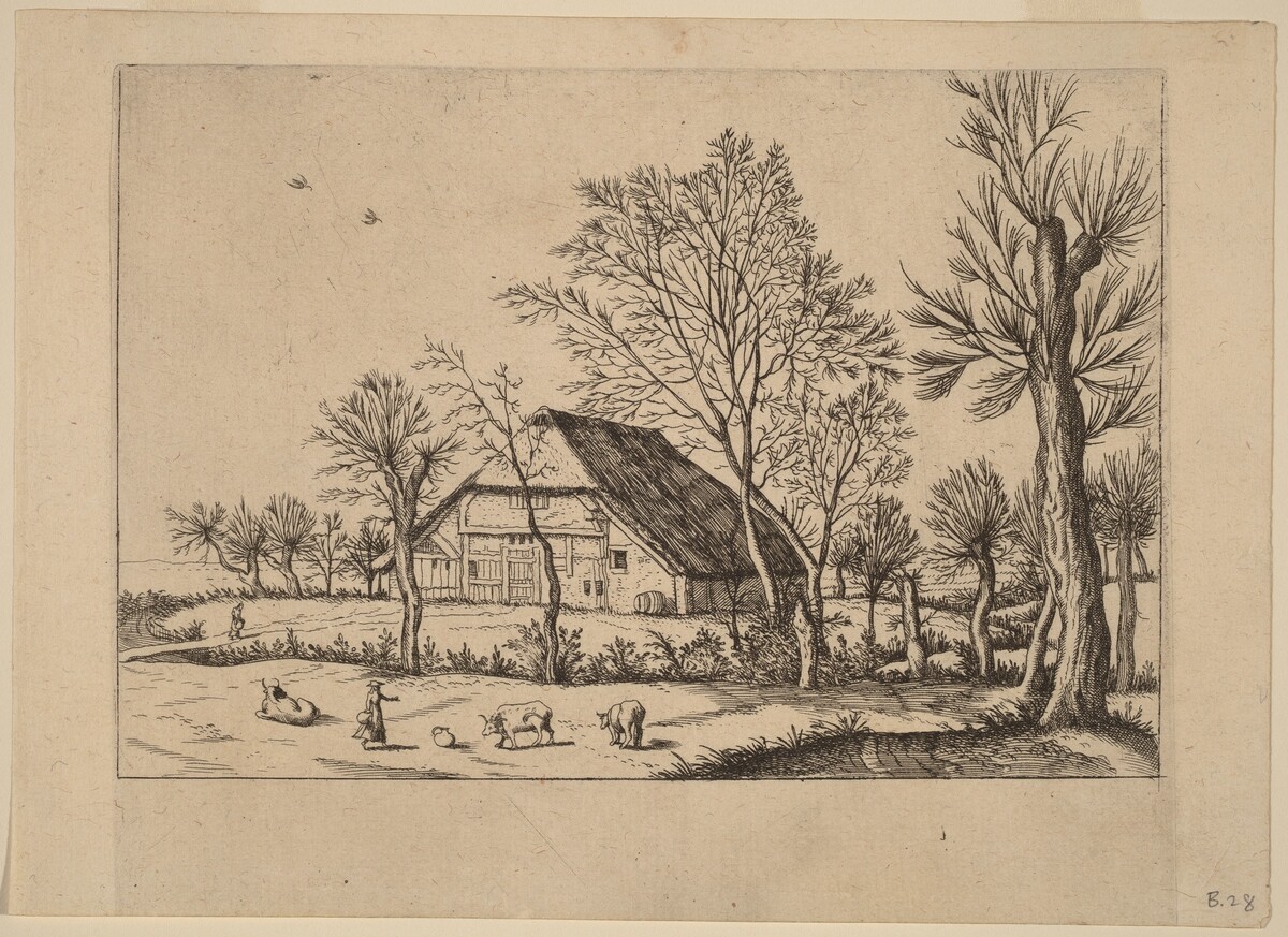 Farm by Johannes and Lucas van Doetechum after Master of the Small Landscapes