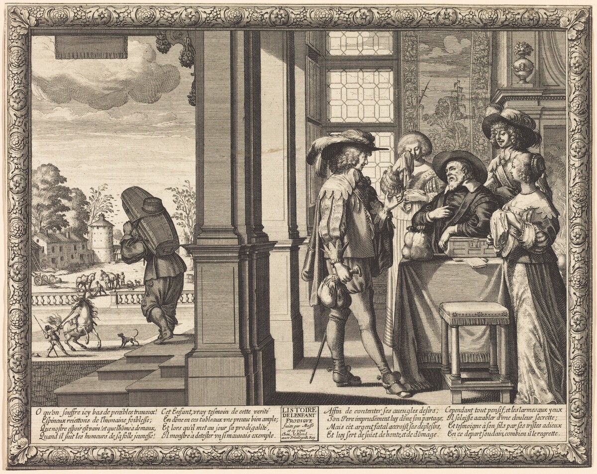 The Prodigal Son Bids Farewell to his Father by Abraham Bosse