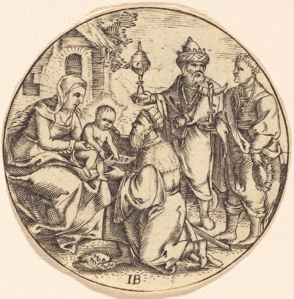 The Adoration of the Magi by after Master IB