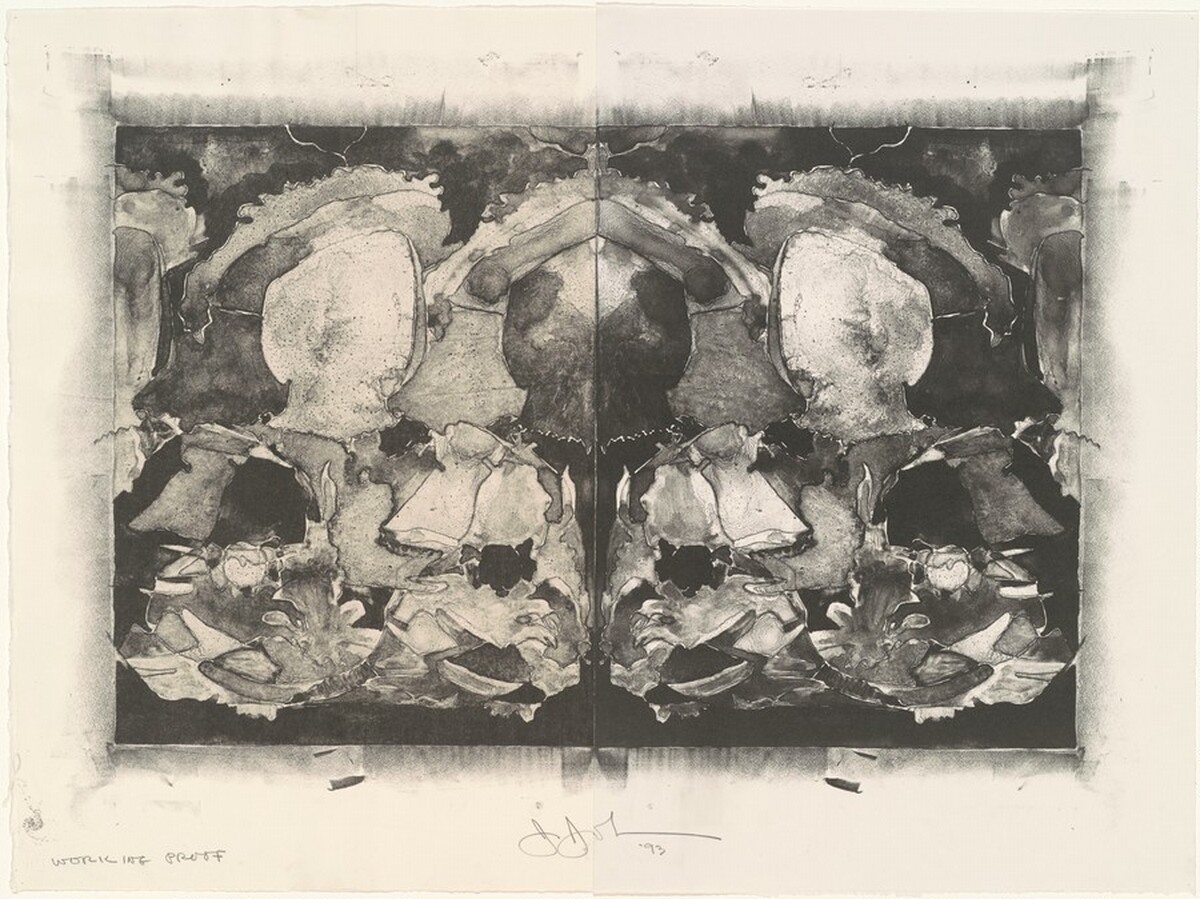 After Holbein [working proof] by Jasper Johns