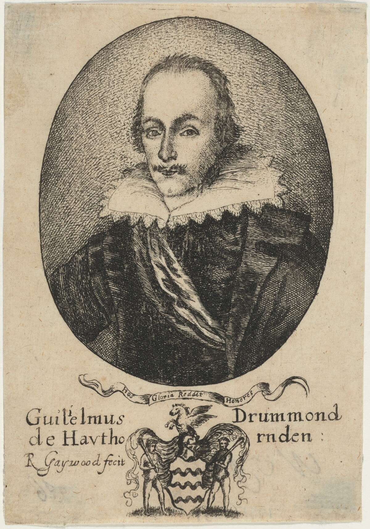 William Drummond of Hawthornden by after Robert Gaywood