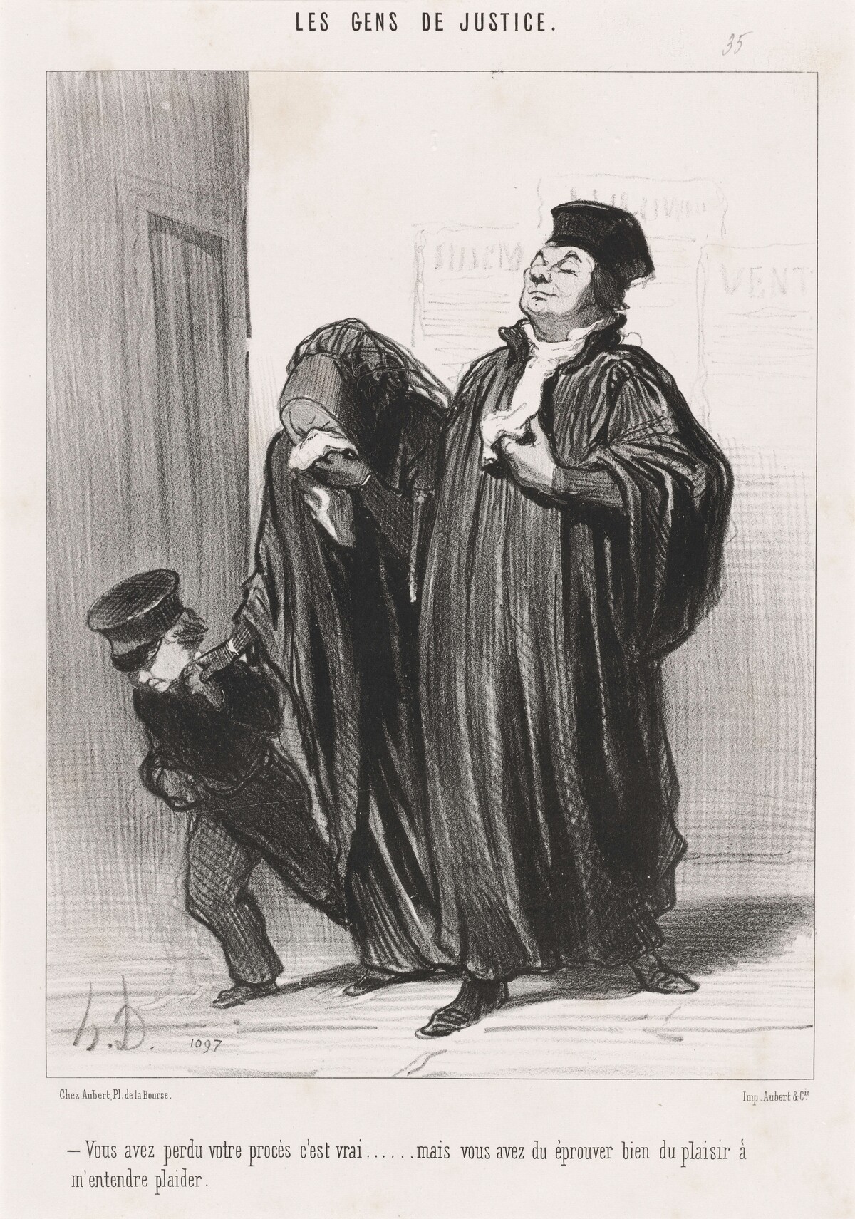 Vous avez perdu votre procès c'est vrai... by Honoré Daumier