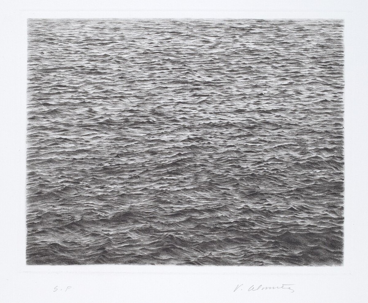 Drypoint—Ocean Surface (Second State) [special proof] by Vija Celmins