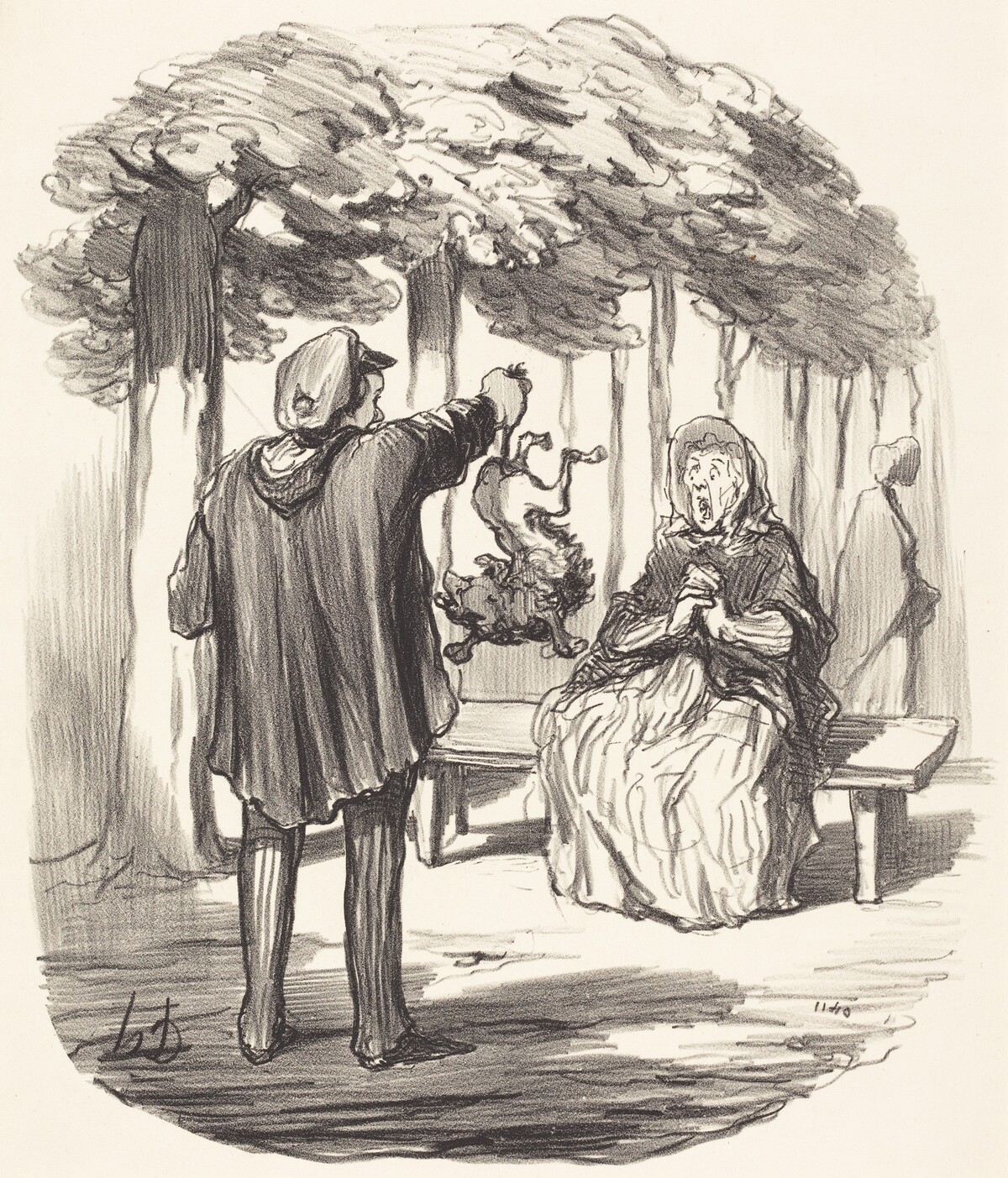 C'est t'y a vous c'hien la? by Honoré Daumier