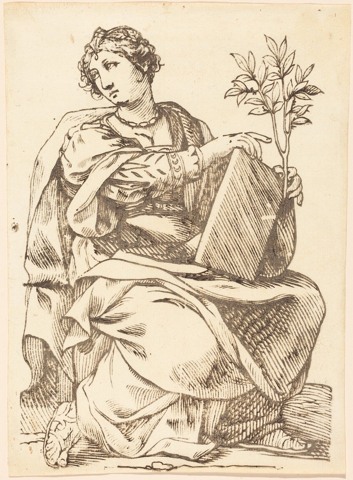 Sibylla Agrippa by Paul Maupin, after Jacques Stella
