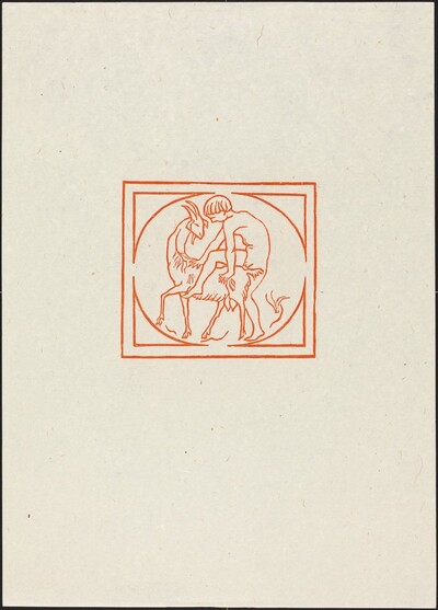 Ninth Eclogue: Tityrus with a Goat (Tityre enfourchant sa chevre)
