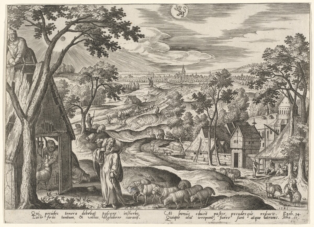 The Good Shepherd by Adriaen Collaert after Hans Bol