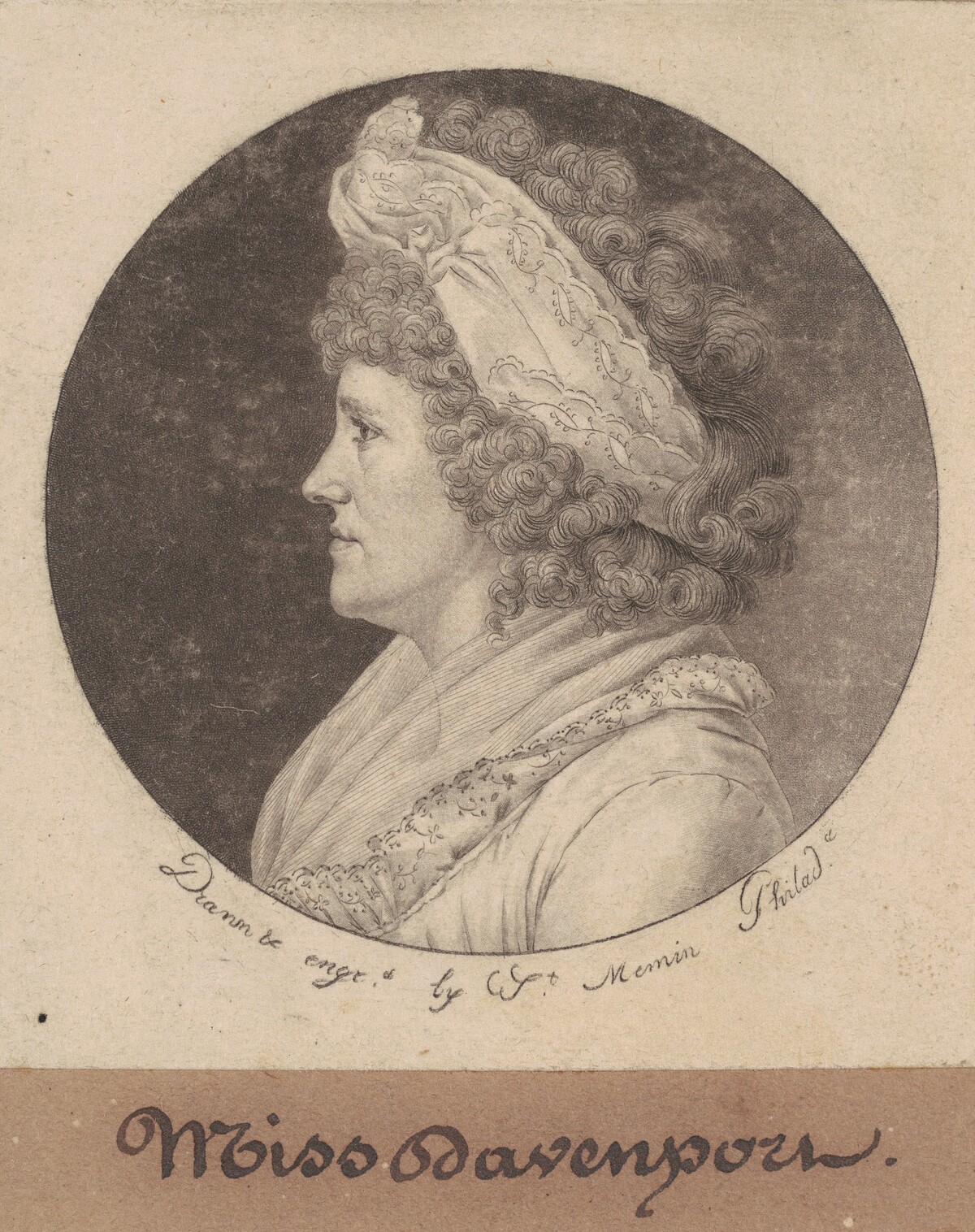 Debby Davenport by Charles B. J. Févret de Saint-Mémin