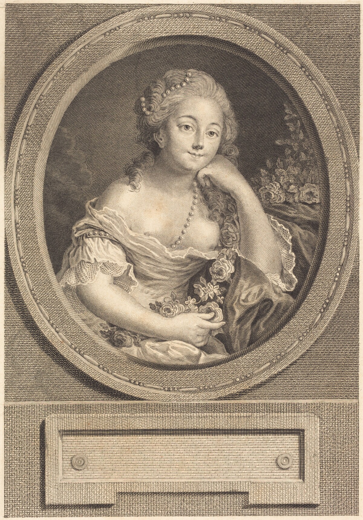 Le léger vêtement by Juste Chevillet after Pierre-Antoine Baudouin