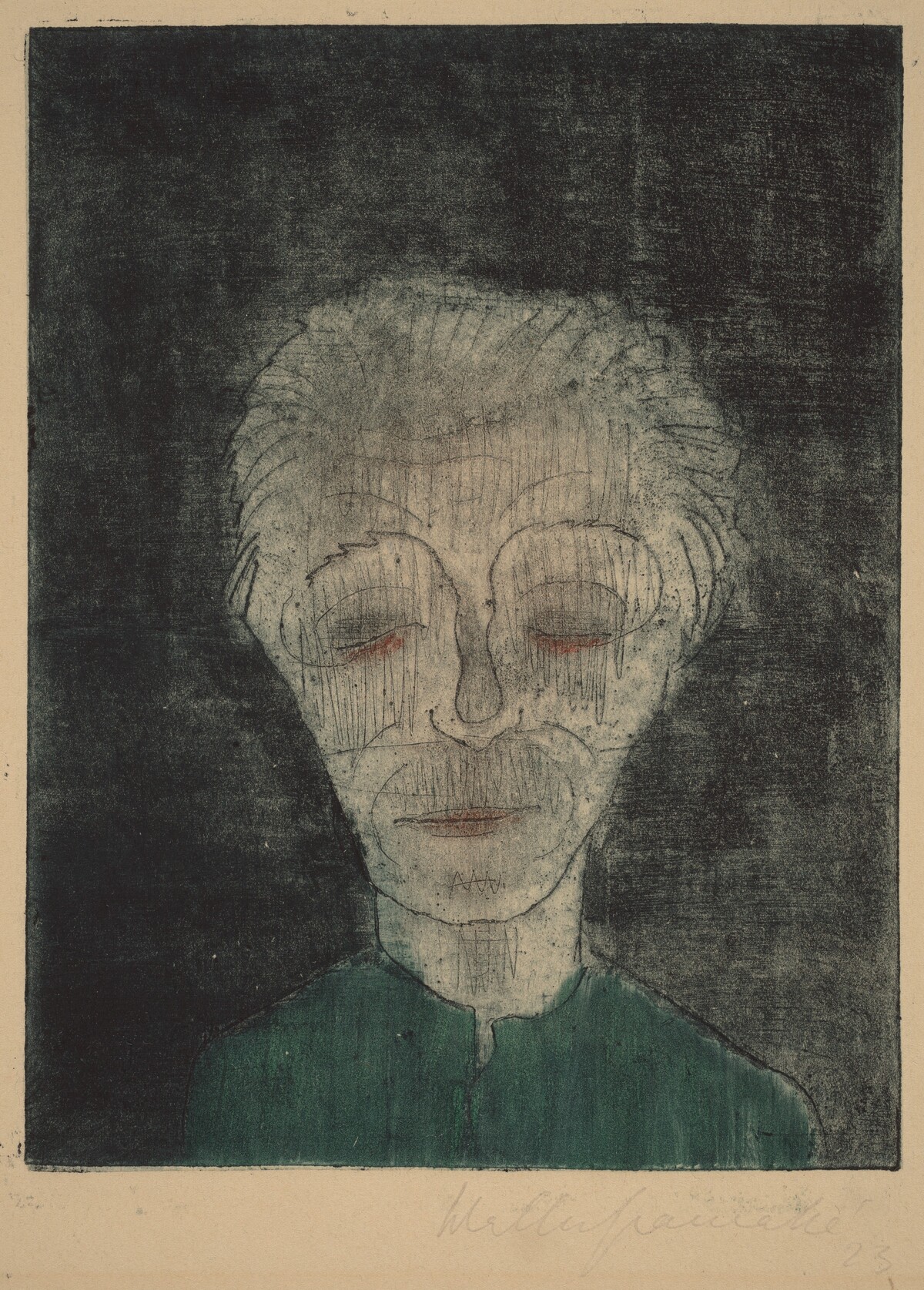 Tired Man (Self-Portrait) by Walter Gramatté