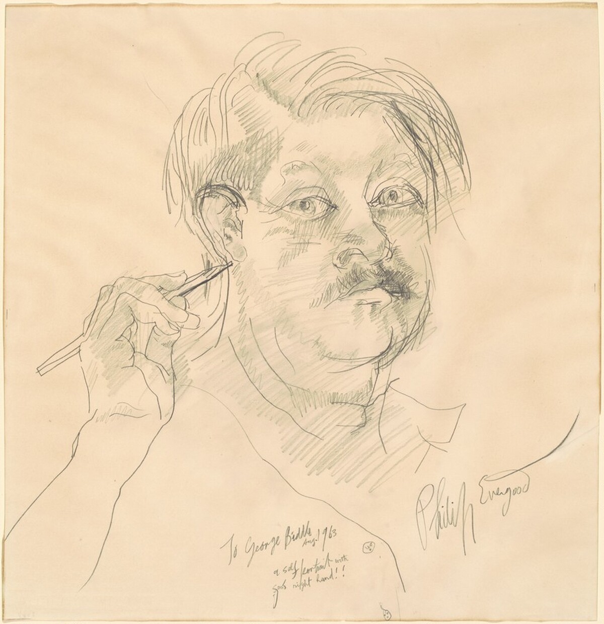 A Self-Portrait with Good Right Hand by Philip Evergood