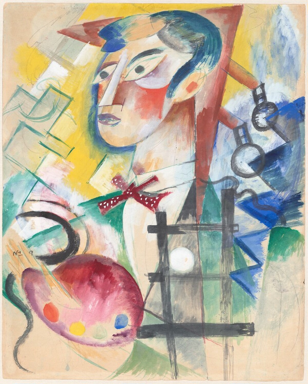 Self-Portrait (recto) by Heinrich Campendonk