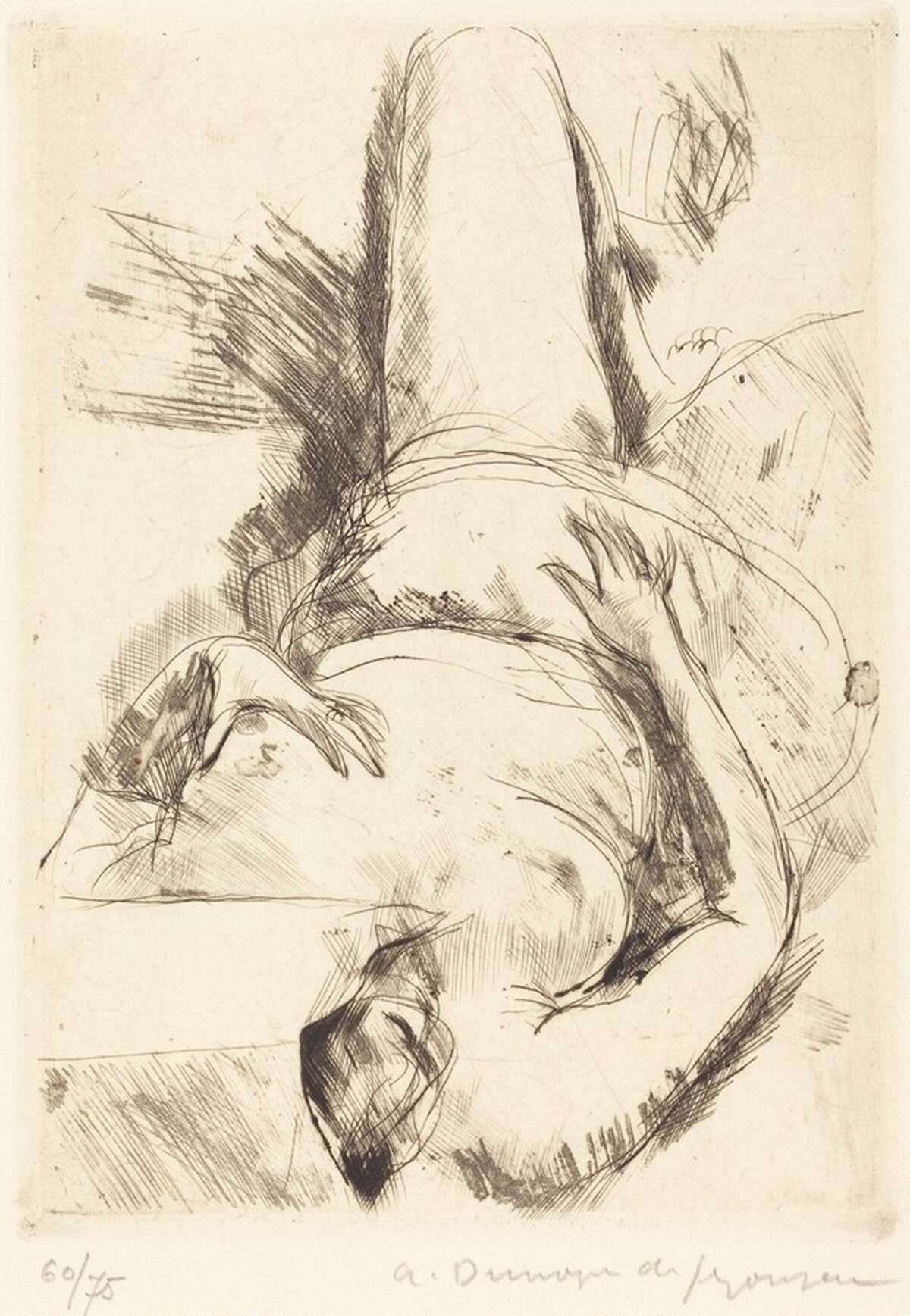 Female Nude with Journal (Femme nue au journal) by André Dunoyer de Segonzac