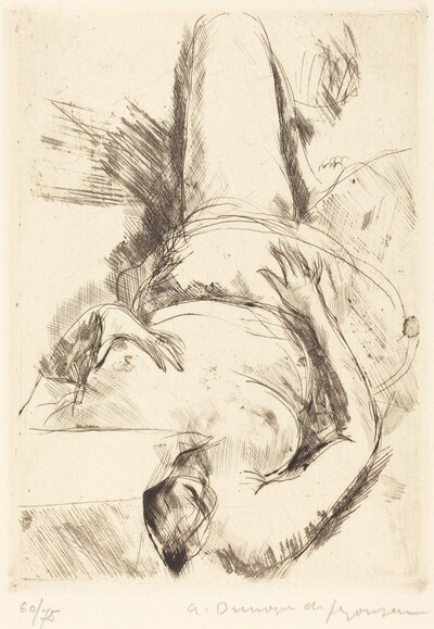 Female Nude with Journal (Femme nue au journal)