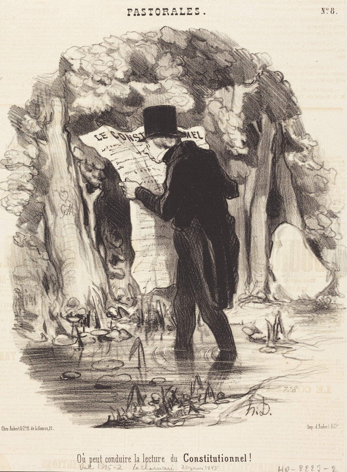 Ou peut conduire la lecture du Constitutionnel! by Honoré Daumier