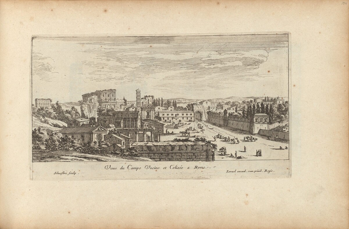 Veue du Campo Vacine et Colisée a Rome
 by Israël Silvestre