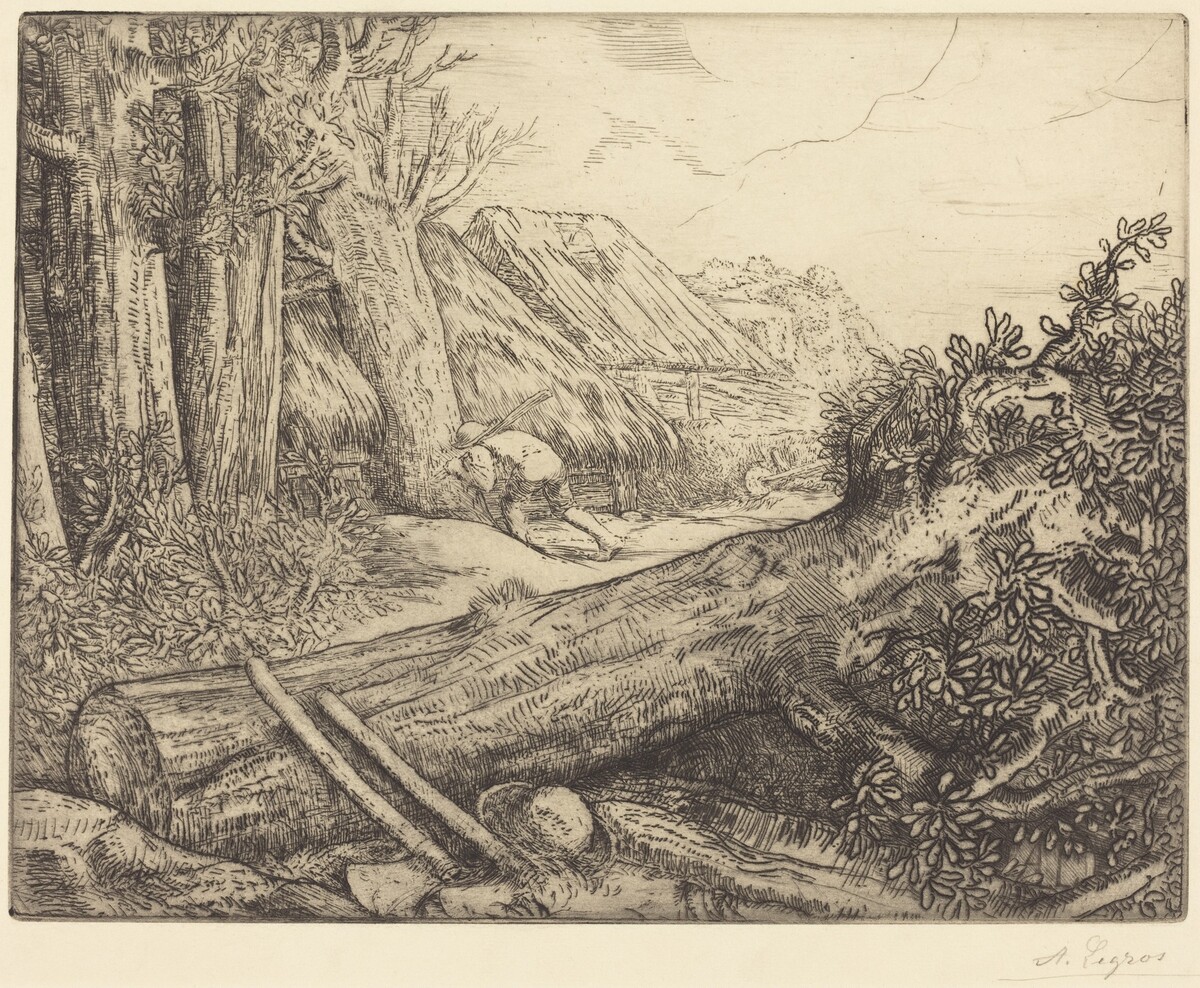 At the Home of the Woodcutters (Chez les bucherons) by Alphonse Legros