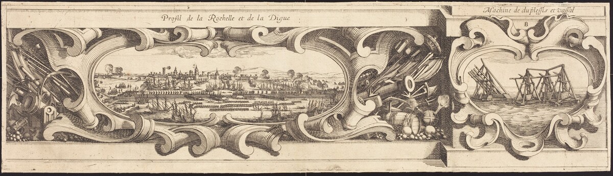 The Siege of La Rochelle [plate 16 of 16; set comprises 1952.8.97-112] by Israel Henriet or Abraham Bosse after Jacques Callot