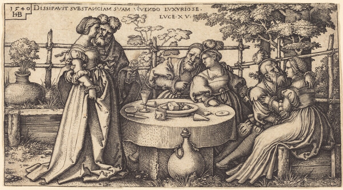 The Prodigal Son Wasting His Fortune by Sebald Beham