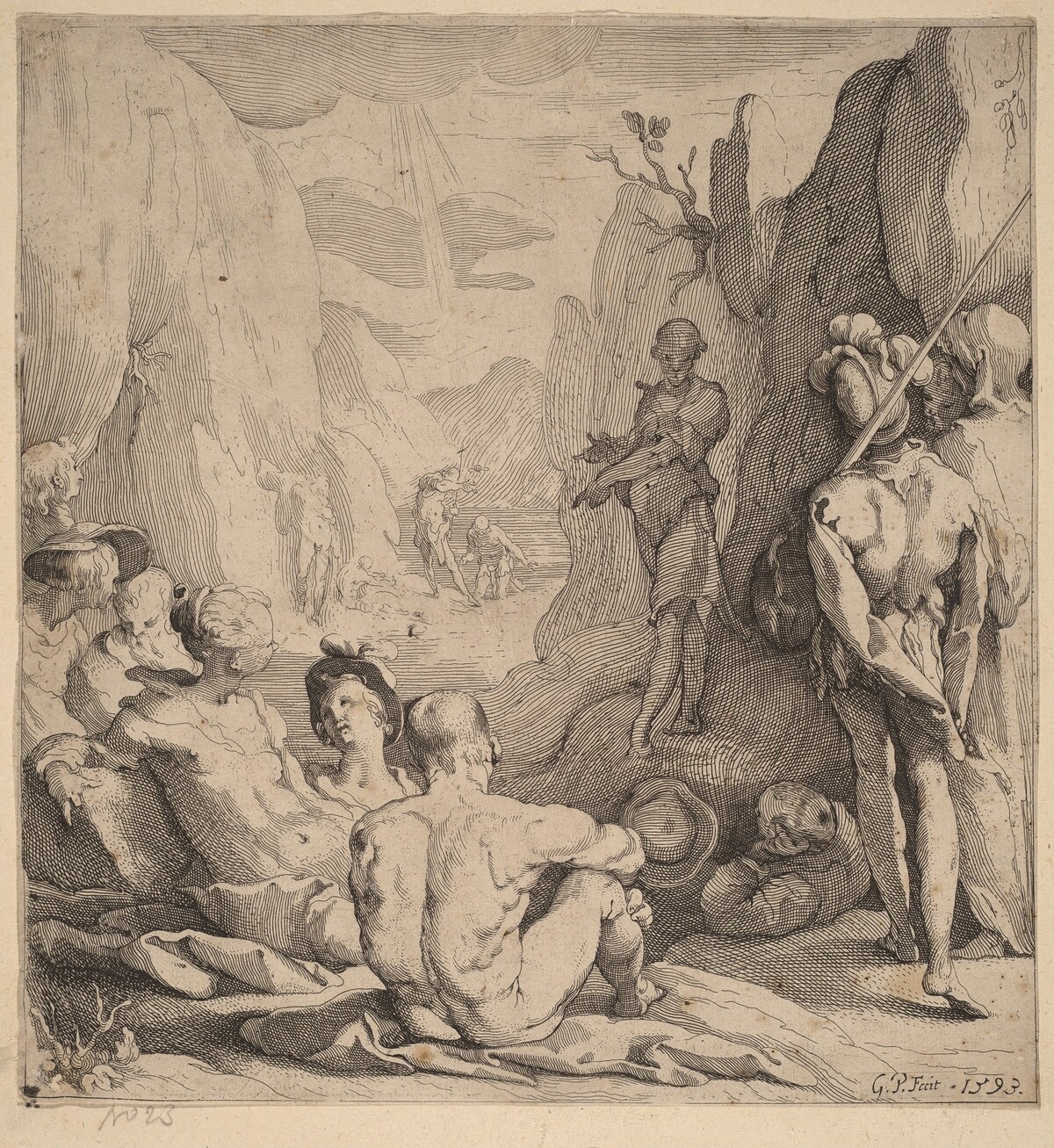John the Baptist, Preaching by Gerrit Pietersz Sweelinck