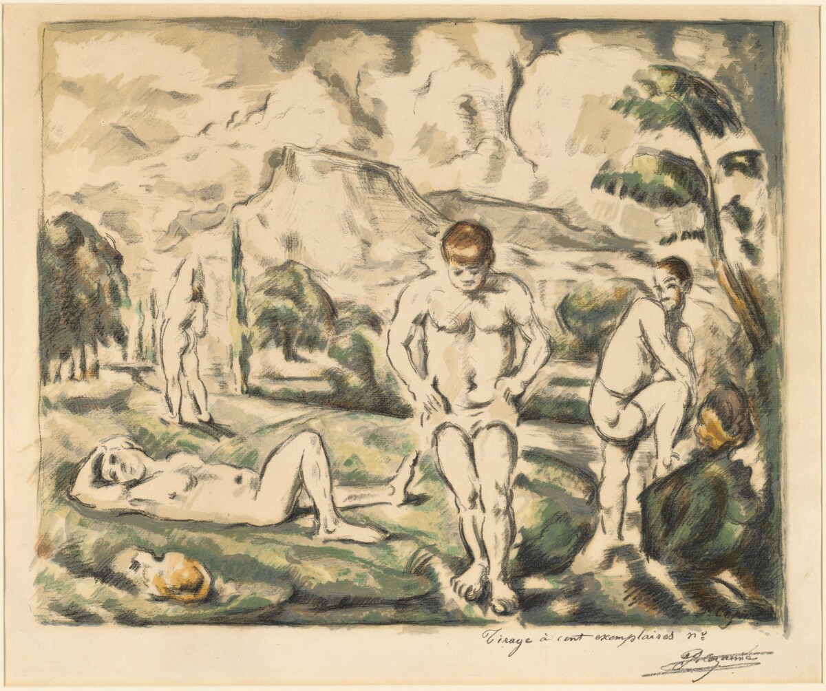 The Bathers (Large Plate) by Paul Cezanne
