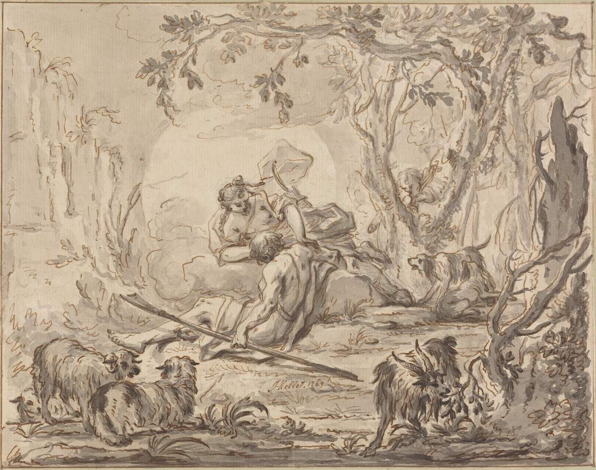 Diana and Endymion by Johann Heinrich Keller