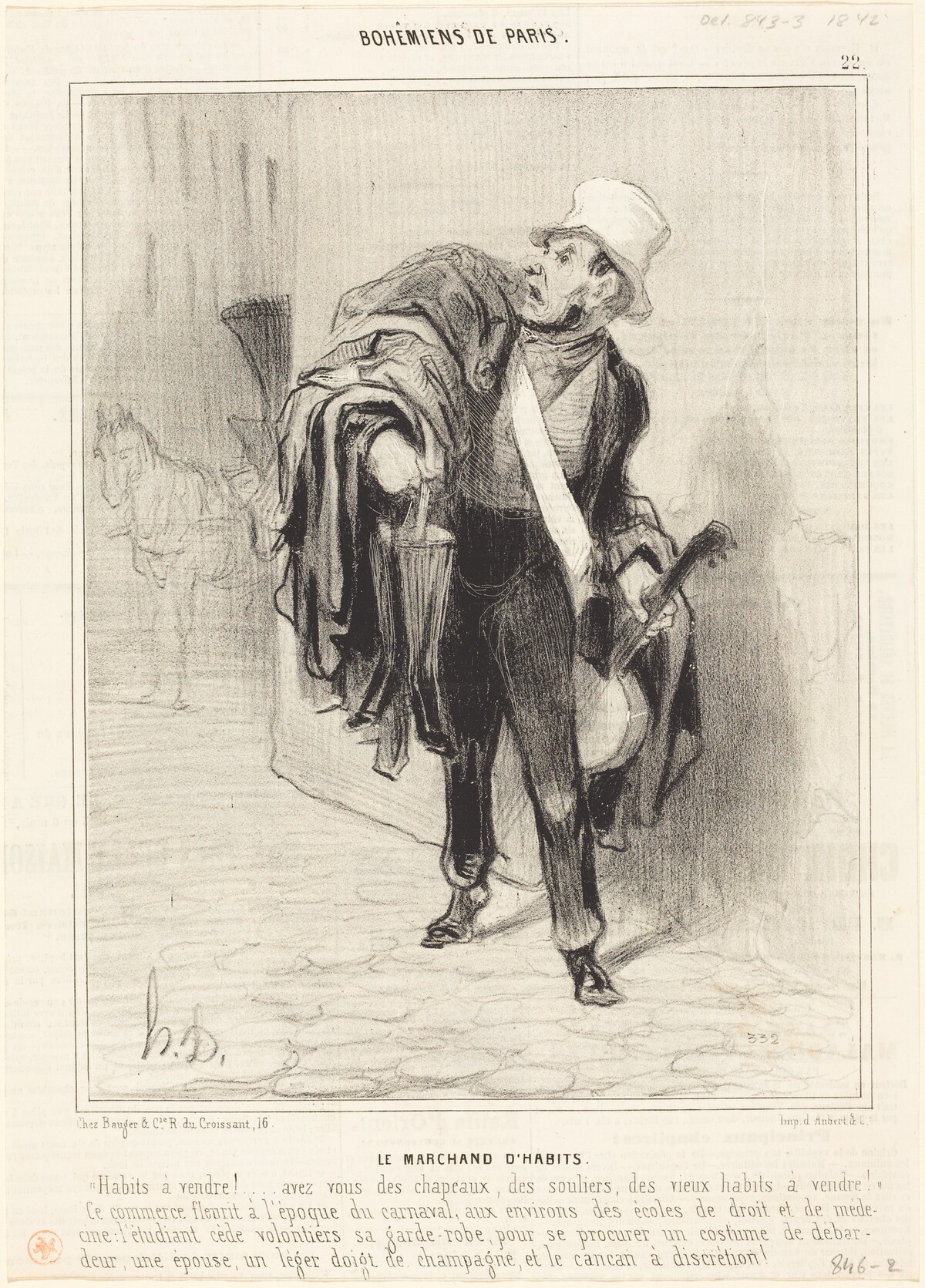 Le Marchand d'habits by Honoré Daumier
