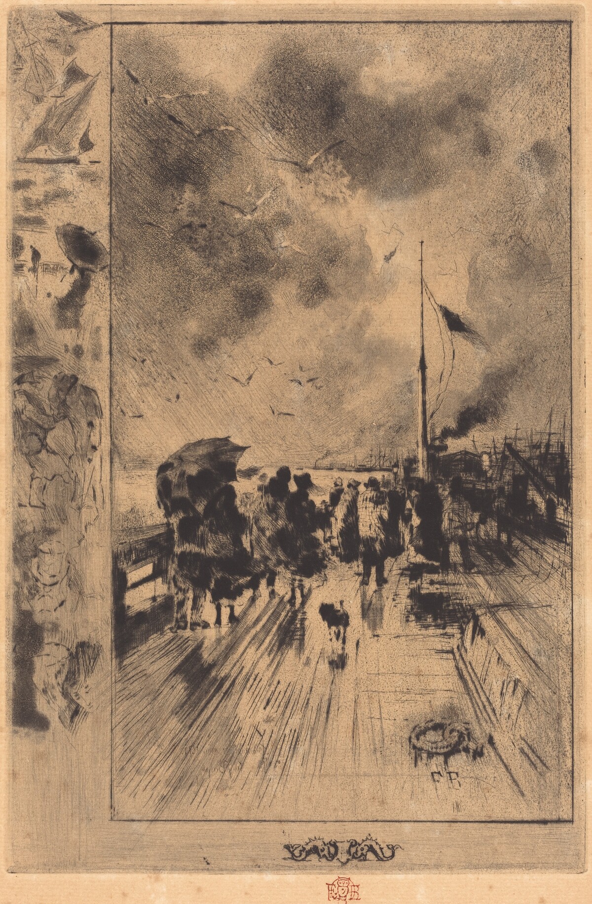Une Jetée en Angleterre (A Pier in England) by Félix-Hilaire Buhot