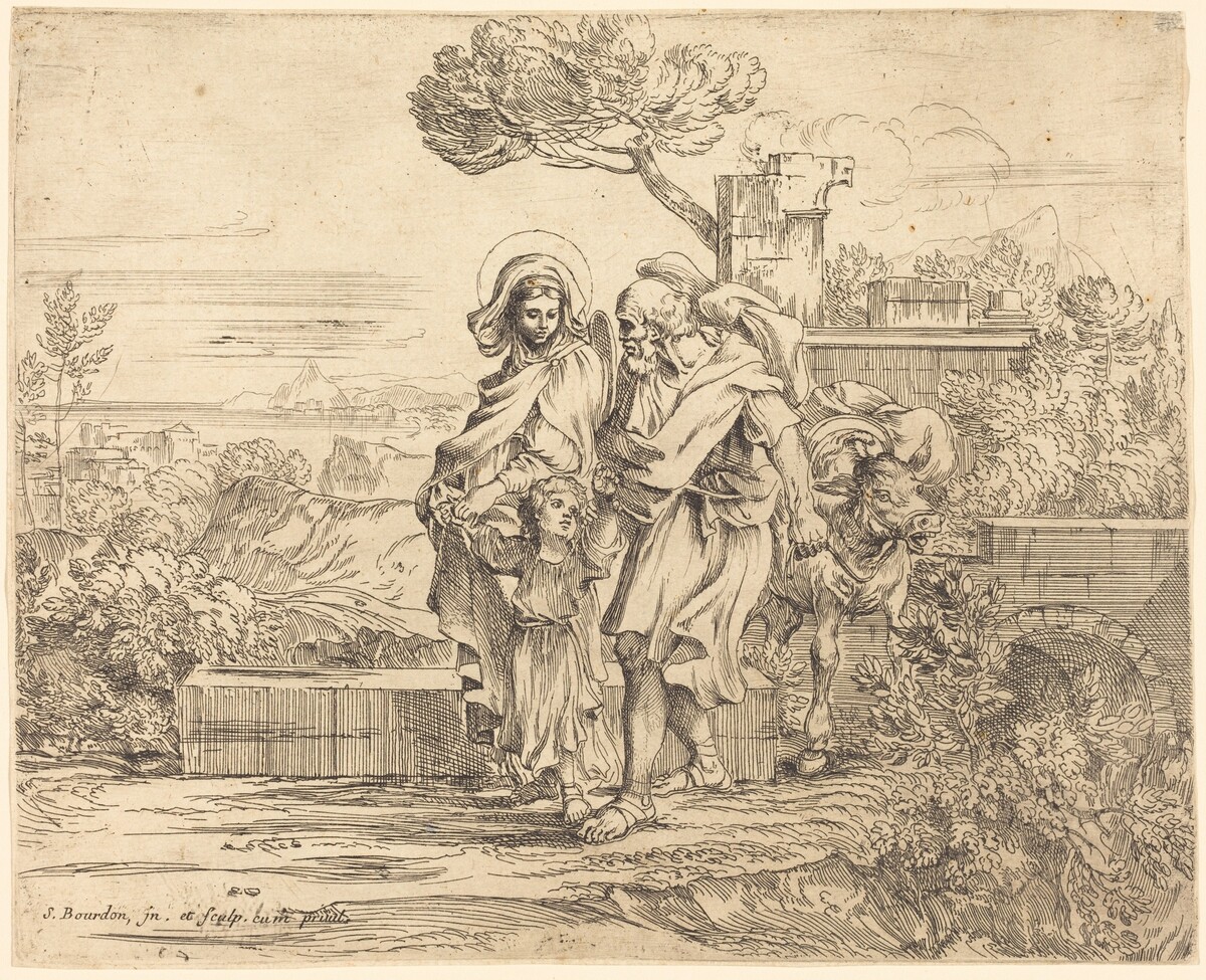The Rest on the Flight into Egypt by Sébastien Bourdon