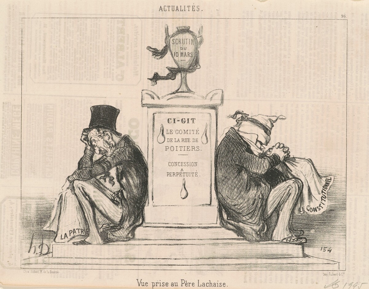 Vue prise au Père Lachaise by Honoré Daumier