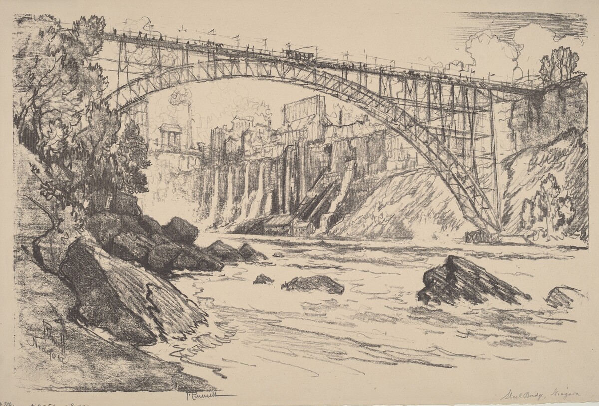 The Steel Bridge by Joseph Pennell