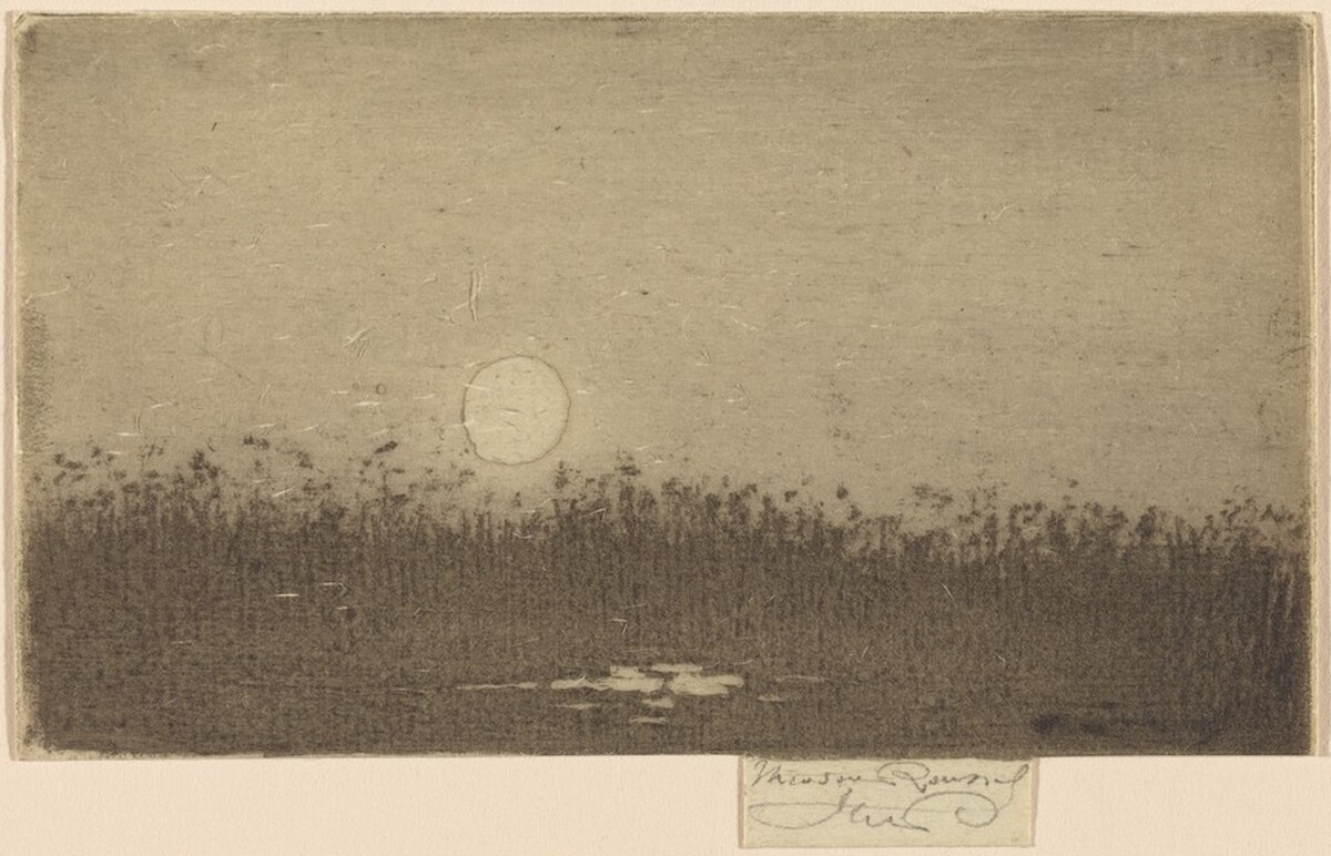 Moonrise from the River by Théodore Roussel