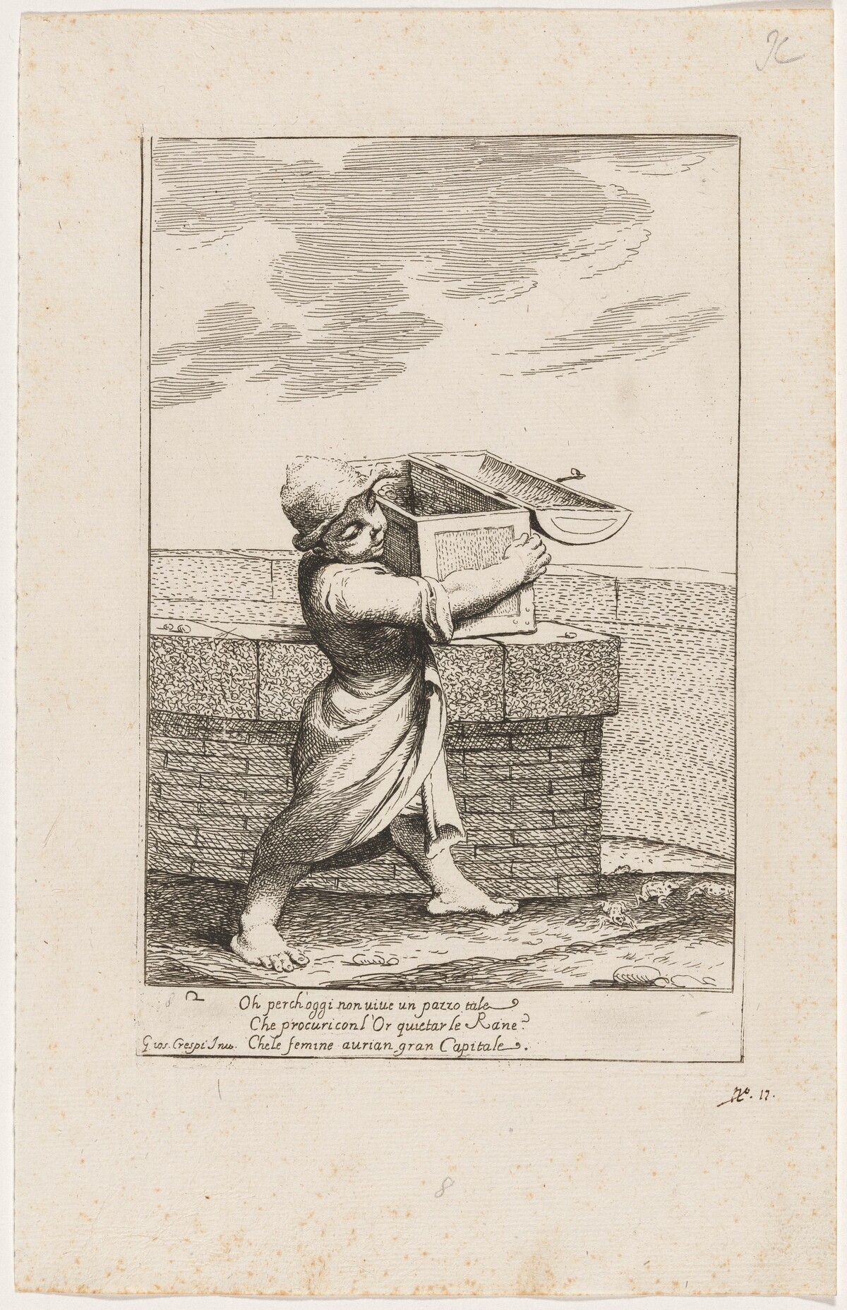 Bertoldino Enraged by the Croaking Frogs by Giuseppe Maria Crespi and Ludovico Mattioli