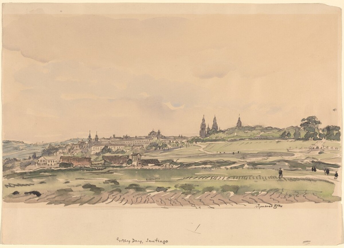Gray Day, Santiago by Sir Muirhead Bone