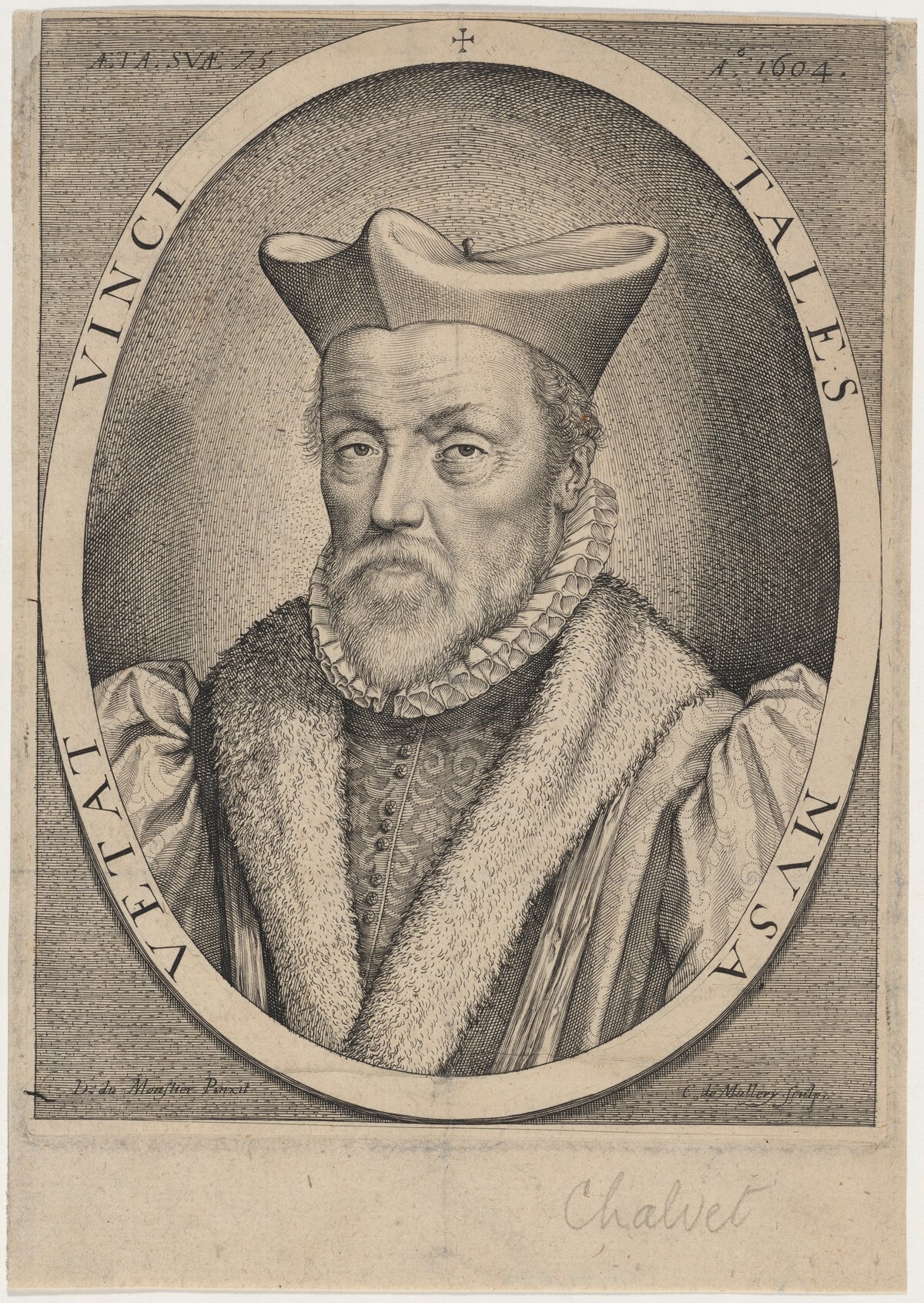 M. de Chalvel by Attributed to Karel van Mallery after Daniel Dumonstier