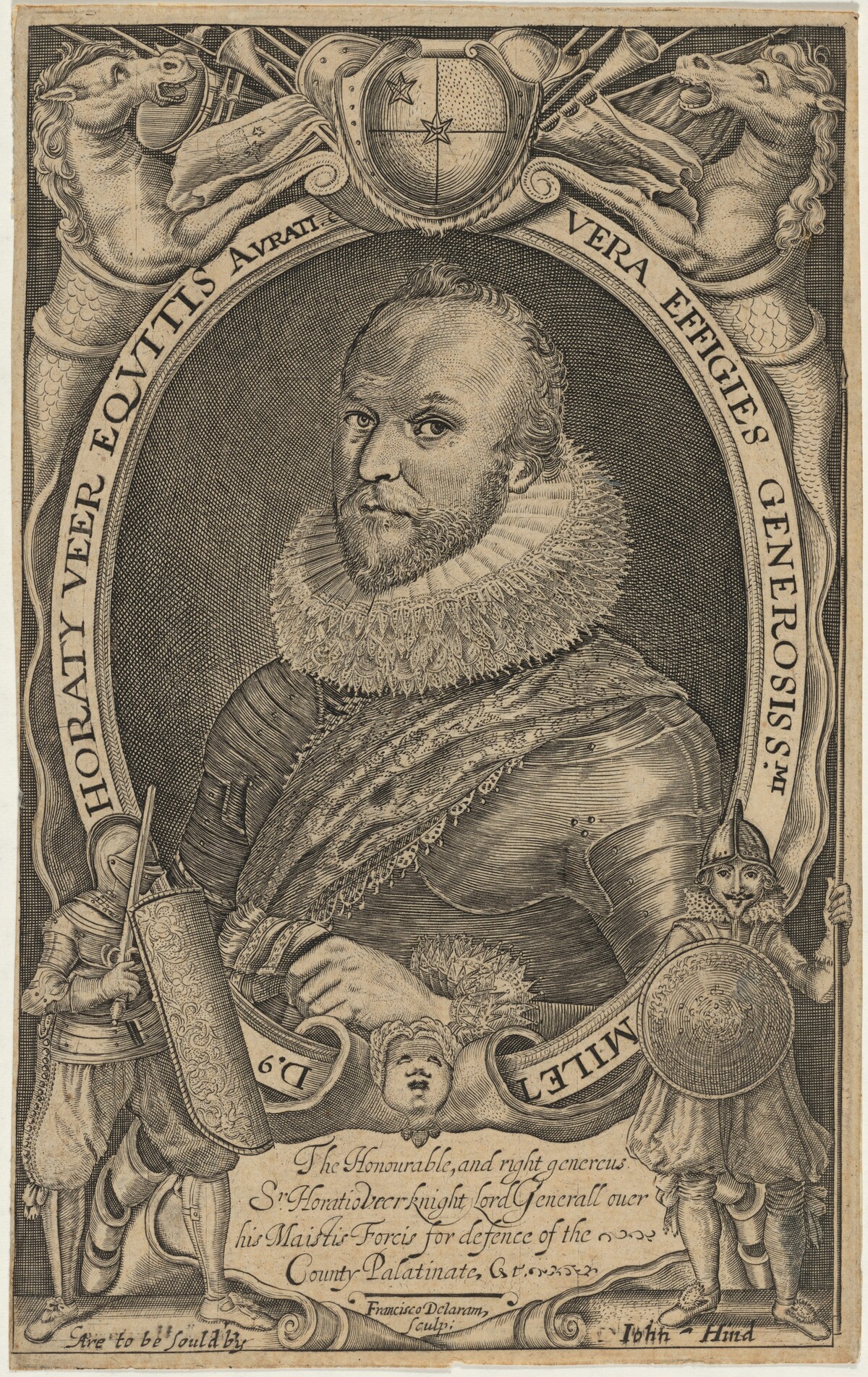 Horaty Veer, Equitus (Horace Vere, Lord Vere of Telbury) by Francis Delaram