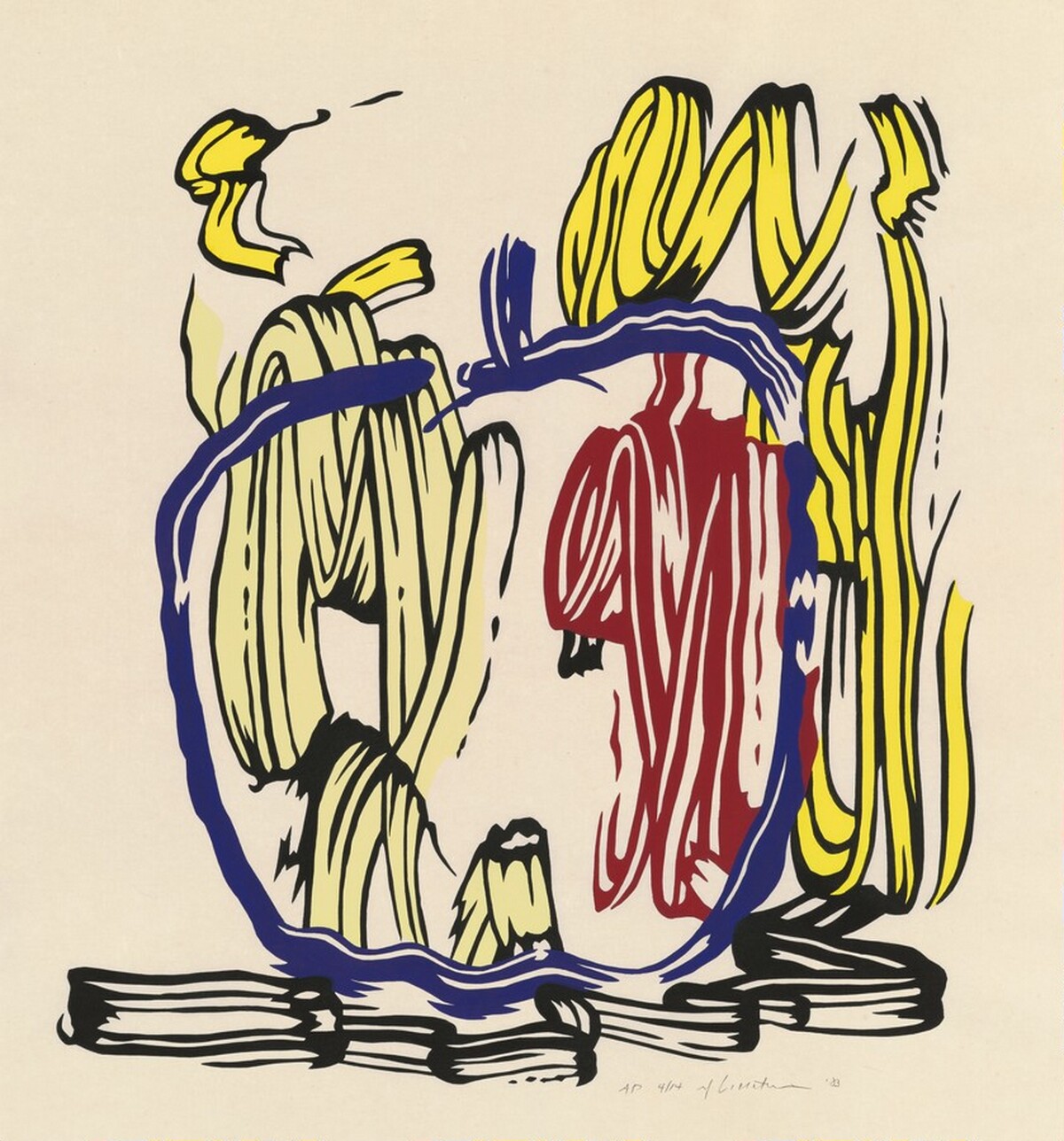 Vertical Apple by Roy Lichtenstein