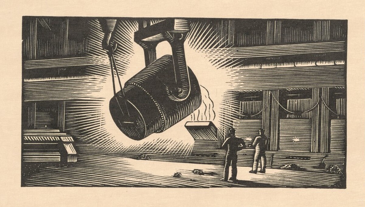 Foundry by J. J. Lankes, after Rockwell Kent