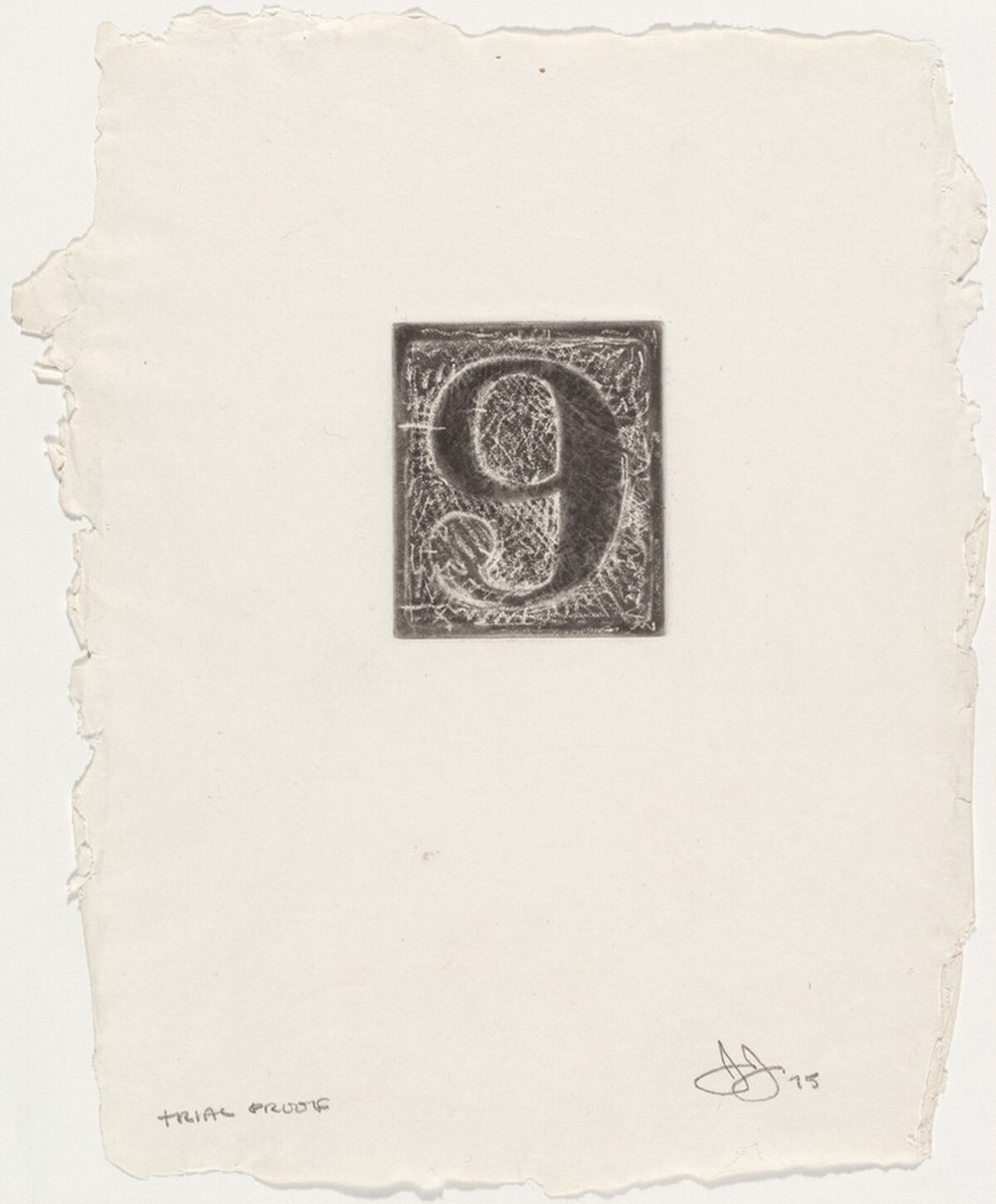 9 [trial proof] by Jasper Johns