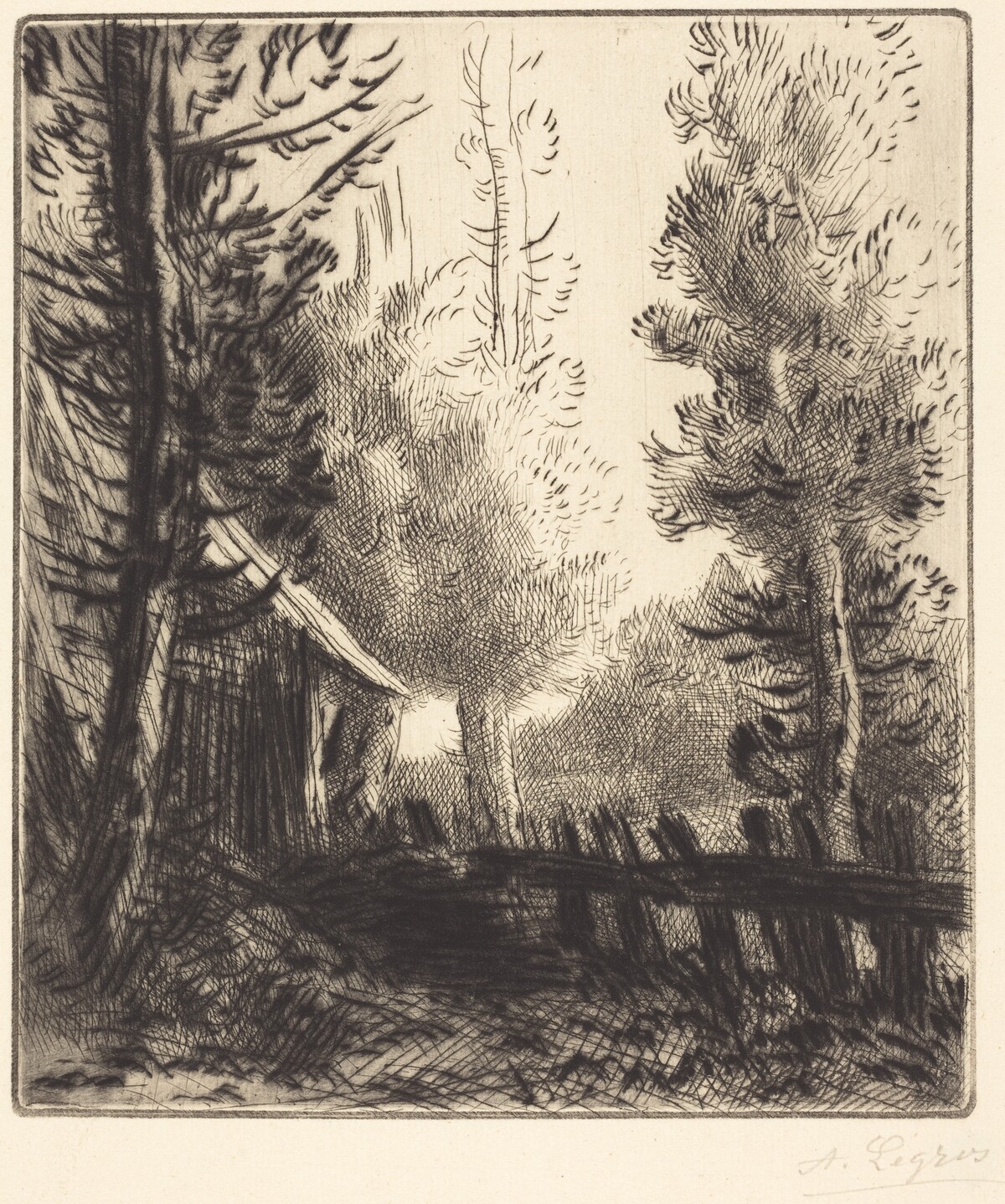 Shed (Le hangar) by Alphonse Legros