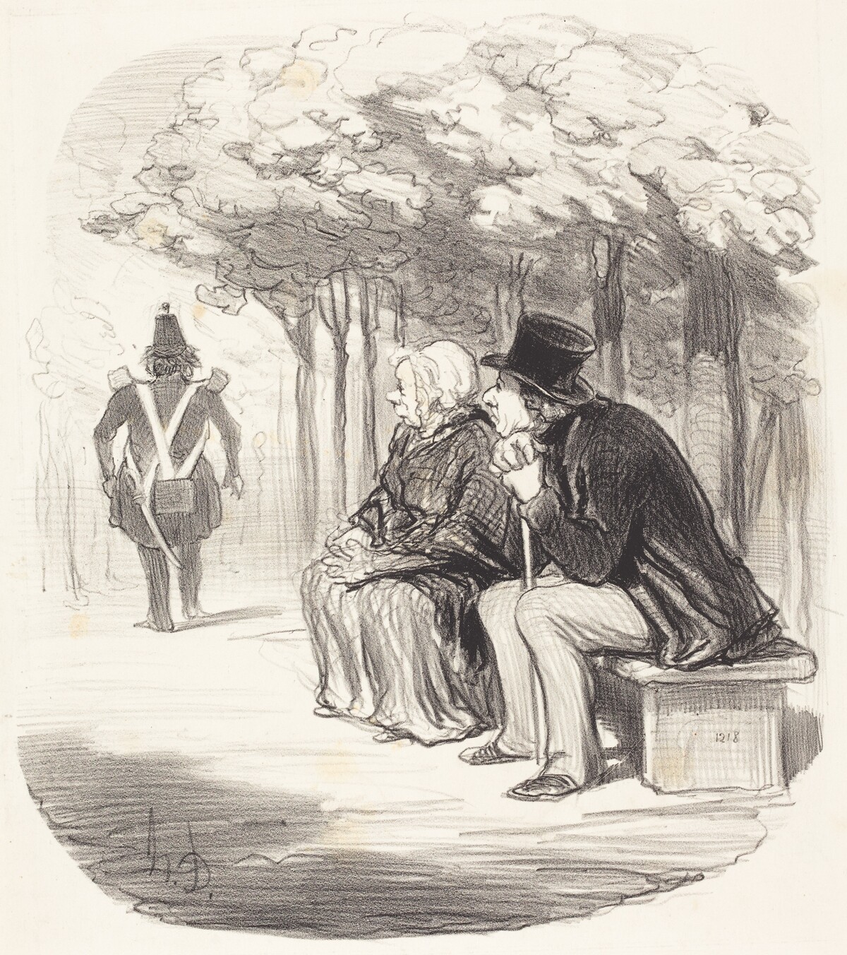 Je n'métonne pas si les femmes ont... du goût... by Honoré Daumier