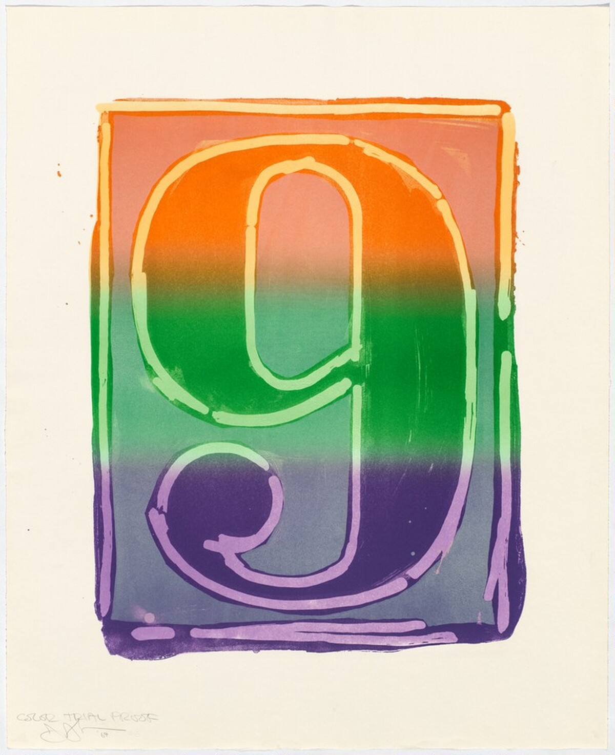 Figure 9 [color trial proof] by Jasper Johns
